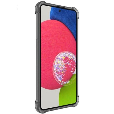 Samsung Galaxy A53 5G (SM-A536B) Imak sustiprintos apsaugos kieto silikono pilkas TPU skaidrus dėklas - nugarėlė + apsauginė ekr