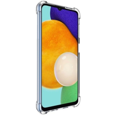 Samsung Galaxy A13 5G (A04s) Imak sustiprintos apsaugos kieto silikono TPU skaidrus dėklas - nugarėlė + apsauginė ekrano plėvelė