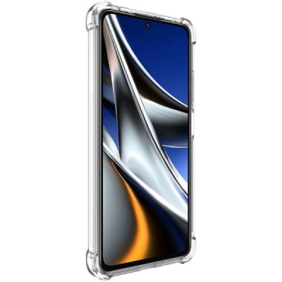 Xiaomi Poco X4 Pro Imak sustiprintos apsaugos kieto silikono TPU skaidrus dėklas - nugarėlė + apsauginė ekrano plėvelė | Priedai