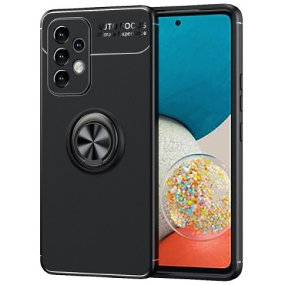 Samsung Galaxy A53 5G (SM-A536B) „Ring“ Kickstand (TPU) juodas dėklas - nugarėlė | Priedai.lt