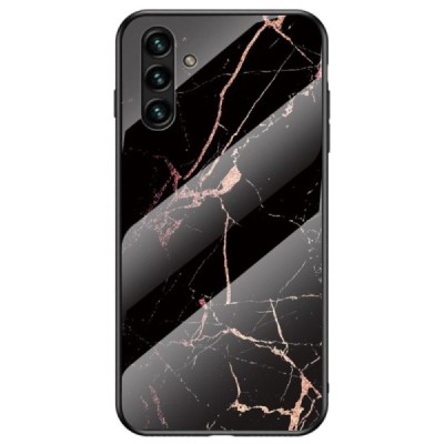 Samsung Galaxy A13 5G (A04s) „Marble“ kieto silikono TPU juodas / auksinis dėklas - nugarėlė | Priedai.lt
