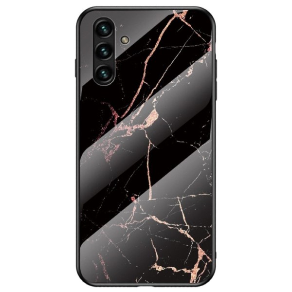 „Marble“ kieto silikono (TPU) dėklas - juodas / auksinis (Galaxy A13 5G / A04s)