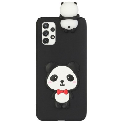 Samsung Galaxy A53 5G (SM-A536B) „Squezy“ Panda kieto silikono TPU juodas dėklas - nugarėlė | Priedai.lt