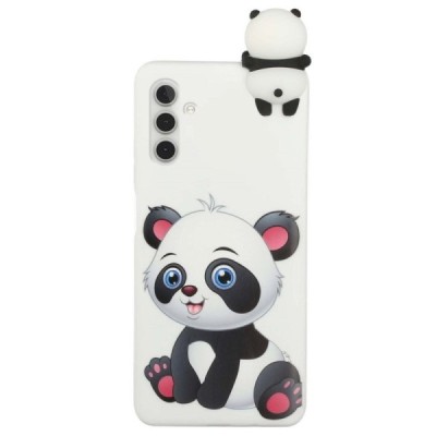 Samsung Galaxy A13 5G „Squezy“ Panda kieto silikono TPU juodas dėklas - nugarėlė | Priedai.lt