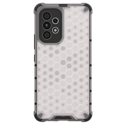 Honeycomb sustiprintos apsaugos Samsung Galaxy A13 5G (A04s) skaidrus kieto silikono (TPU) ir plastiko dėklas | Priedai.lt
