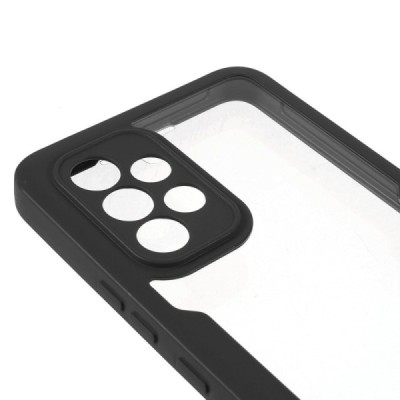 „Frame“ 360 Samsung Galaxy A53 5G SM-A536B (skadrus) juodas kieto silikono (TPU) dėklas | Priedai.lt