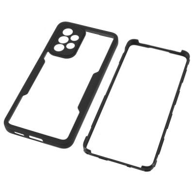 „Frame“ 360 Samsung Galaxy A53 5G SM-A536B (skadrus) juodas kieto silikono (TPU) dėklas | Priedai.lt