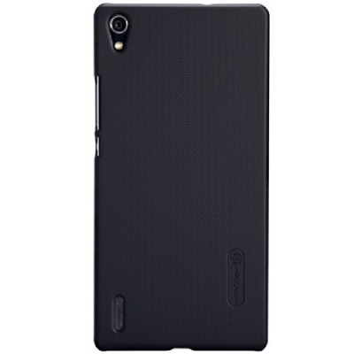 Nillkin Frosted Shield Huawei Ascend P7 juodas plastikinis dėklas + apsauginė ekrano plėvelė / Priedai.lt