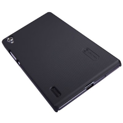 Nillkin Frosted Shield Huawei Ascend P7 juodas plastikinis dėklas + apsauginė ekrano plėvelė / Priedai.lt
