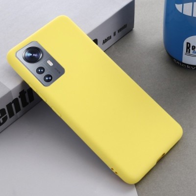 Xiaomi 12 Shell kieto silikono TPU geltonas dėklas - nugarėlė | Priedai.lt