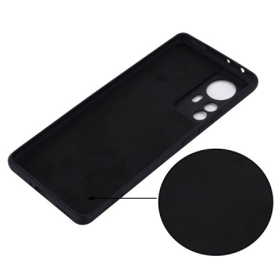 Xiaomi 12 Pro Shell kieto silikono TPU juodas dėklas - nugarėlė | Priedai.lt