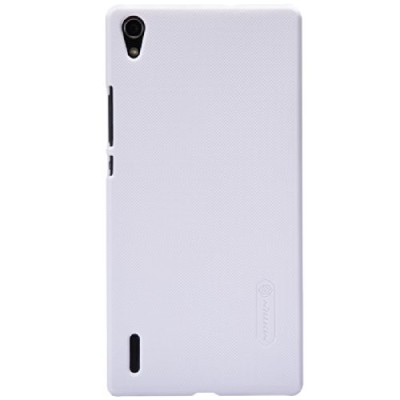 Nillkin Frosted Shield Huawei Ascend P7 baltas plastikinis dėklas + apsauginė ekrano plėvelė / Priedai.lt