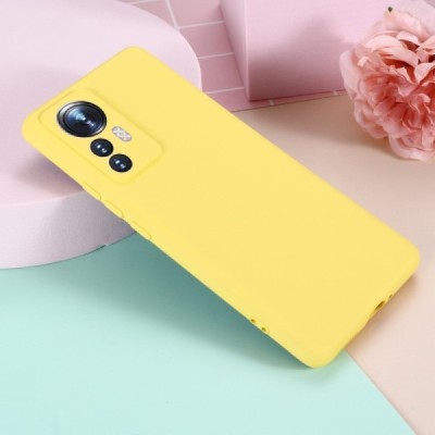 Xiaomi 12 Pro Shell kieto silikono TPU geltonas dėklas - nugarėlė | Priedai.lt