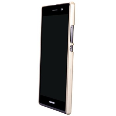 Nillkin Frosted Shield Huawei Ascend P7 šampaninis plastikinis dėklas + apsauginė ekrano plėvelė / Priedai.lt