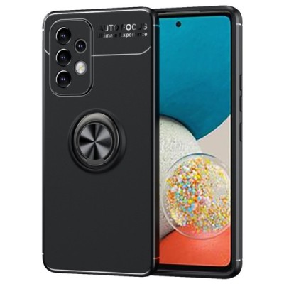 Samsung Galaxy A33 5G (SM-A336E) „Ring“ Kickstand (TPU) juodas dėklas - nugarėlė | Priedai.lt