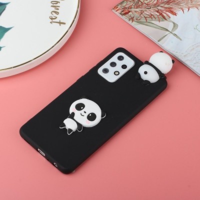Samsung Galaxy A33 5G (SM-A336E) „Squezy“ Panda kieto silikono TPU juodas dėklas - nugarėlė | Priedai.lt
