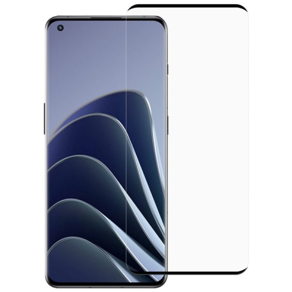 „Calans“ Tempered Glass pilnai dengiantis apsauginis ekrano stiklas 0.2 mm - juodas (OnePlus 11 / 10 Pro / 9 Pro)