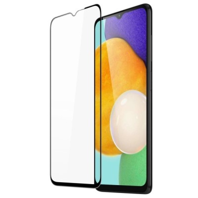 Samsung Galaxy A13 4G (SM-A135F) „Dux Ducis“ 9H Tempered Glass sustiprintos apsaugos juodas pilnai dengiantis apsauginis ekrano
