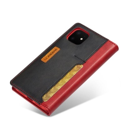 „Lc.Imeeke“ Apple iPhone 11 raudonas odinis atverčiamas dėklas | Priedai.lt