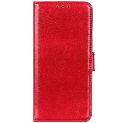 Xiaomi Redmi Note 11 4G atverčiamas raudonas odinis dėklas - piniginė | Priedai.lt