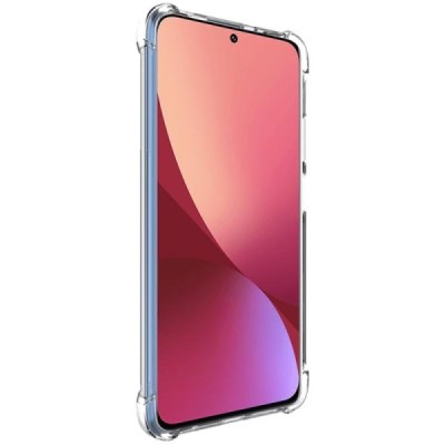 Xiaomi 12 Pro Imak sustiprintos apsaugos kieto silikono TPU skaidrus dėklas - nugarėlė + apsauginė ekrano plėvelė | Priedai.lt