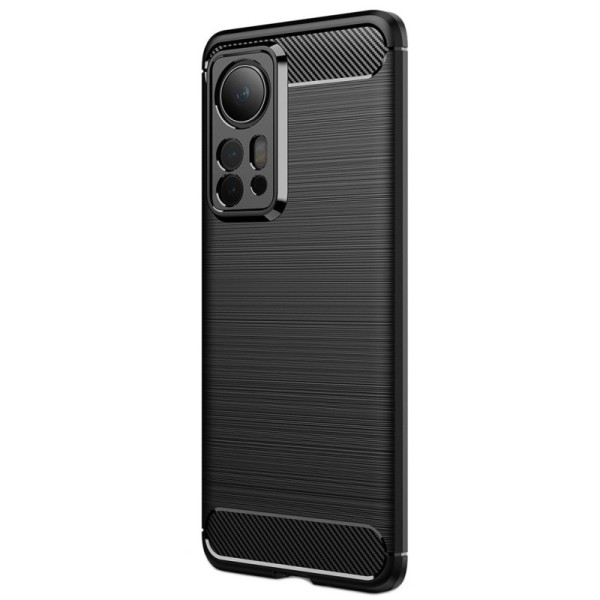 „Carbon“ kieto silikono (TPU) dėklas - juodas (12 Pro)