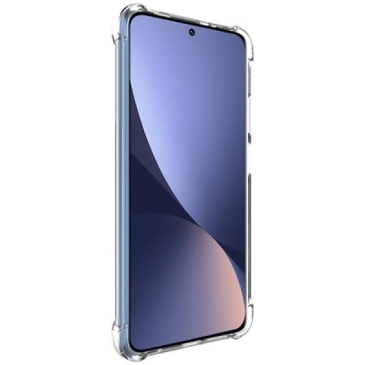 Xiaomi 12 (12X) Imak sustiprintos apsaugos kieto silikono TPU skaidrus dėklas - nugarėlė + apsauginė ekrano plėvelė | Priedai.lt