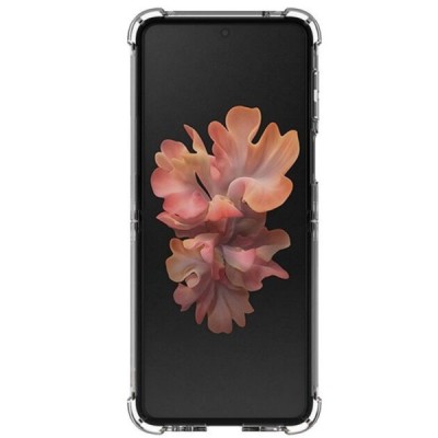 Samsung Galaxy Z Flip3 (F711) sustiprintos apsaugos kieto silikono TPU skaidrus dėklas - nugarėlė | Priedai.lt