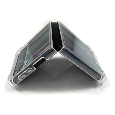 Samsung Galaxy Z Flip3 (F711) sustiprintos apsaugos kieto silikono TPU skaidrus dėklas - nugarėlė | Priedai.lt