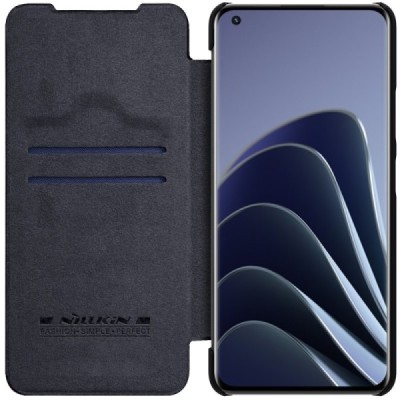 Prabangus „Nillkin“ Qin serijos juodas odinis atverčiamas Xiaomi 12 (Xiaomi 12X) dėklas | Priedai.lt