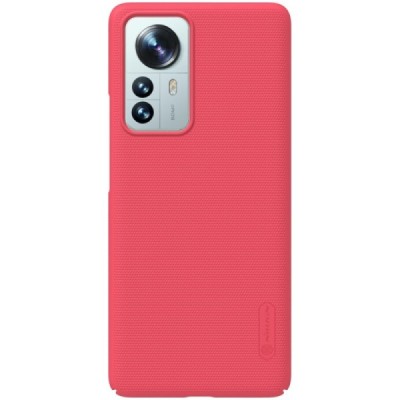 Nillkin Frosted Shield Xiaomi 12 Pro raudonas plastikinis dėklas | Priedai.lt