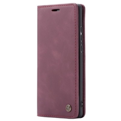 Samsung Galaxy A70 (A705F) CaseMe Retro solidus atverčiamas bordo odinis dėklas - knygutė | Priedai.lt