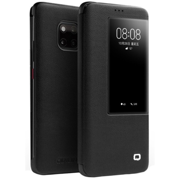 „QIALINO“ atverčiamas dėklas - juodas (Mate 20 Pro)