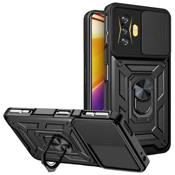 „Kickstand“ sustiprintos apsaugos dėklas - juodas (Poco F4 GT)