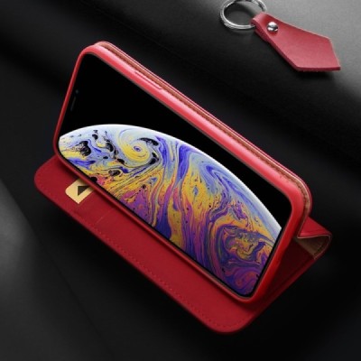 „Dux Ducis“ Wish serijos Apple iPhone 11 raudonas odinis atverčiamas dėklas | Priedai.lt