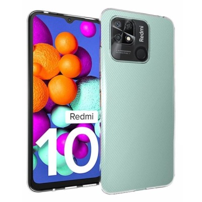 Xiaomi Redmi 10C kieto silikono TPU skaidrus dėklas - nugarėlė | Priedai.lt