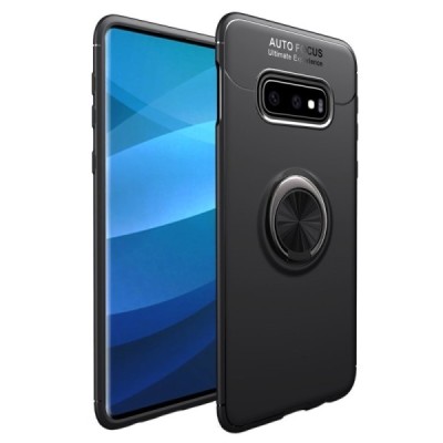 Samsung Galaxy S10e (G970) „Ring“ Kickstand (TPU) juodas dėklas - nugarėlė | Priedai.lt