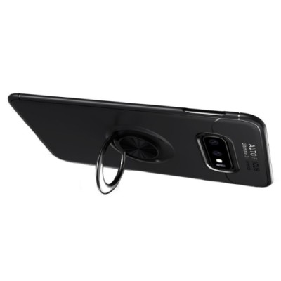 Samsung Galaxy S10e (G970) „Ring“ Kickstand (TPU) juodas dėklas - nugarėlė | Priedai.lt