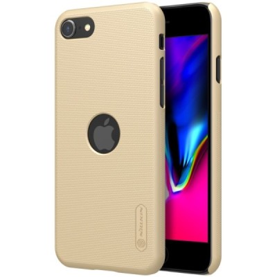 Nillkin Frosted Shield Apple iPhone SE 2020 (Apple iPhone SE 2022) auksinis plastikinis dėklas | Priedai.lt