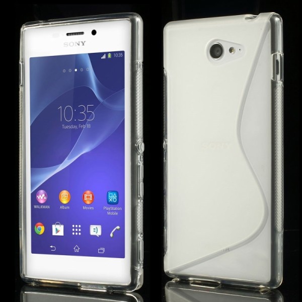 Kieto silikono dėklas - skaidrus (Xperia M2)