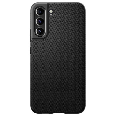 „Spigen“ Liquid Air Samsung Galaxy S22+ 5G (SM-S906X) juodas kieto silikono dėklas | Priedai.lt