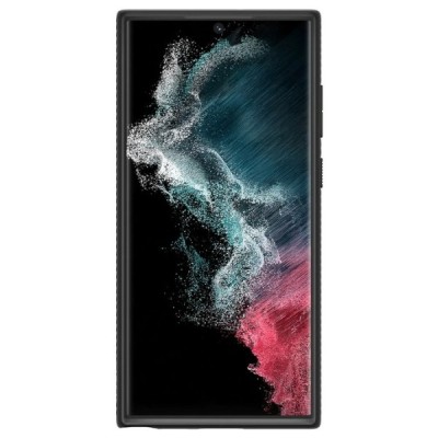 „Spigen“ Liquid Air Samsung Galaxy S22 Ultra 5G (SM-S908X) juodas kieto silikono dėklas | Priedai.lt