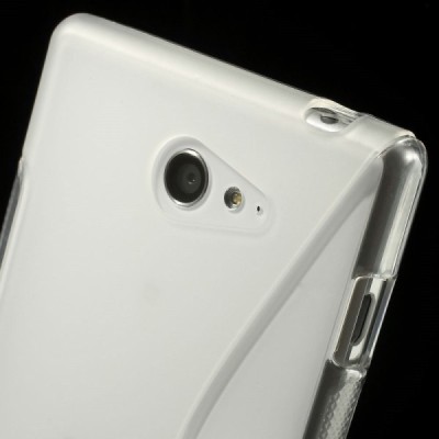 Sony Xperia M2 kieto silikono (TPU) skaidrus (permatomas) dėklas - nugarėlė / Priedai.lt