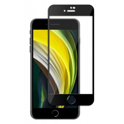 Apple iPhone 7, 8, SE 2020, SE 2022 „Guardian“ 9H Tempered Glass sustiprintos apsaugos juodas pilnai dengiantis apsauginis ekran