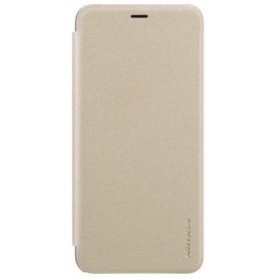 Samsung Galaxy J6 2018 (J600) auksinis odinis atverčiamas Nillkin Sparkle dėklas - knygutė | Priedai.lt