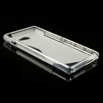 Sony Xperia M2 kieto silikono (TPU) skaidrus (permatomas) dėklas - nugarėlė / Priedai.lt