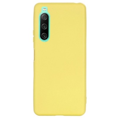 Sony Xperia 10 IV Shell kieto silikono TPU geltonas dėklas - nugarėlė | Priedai.lt