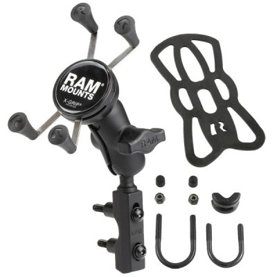 „RAM Mounts“ X-Grip telefono laikiklis motociklui (tvirtinamas prie stabdžių ar sankabos), dviračiui, paspirtukui | Priedai.LT