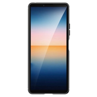 Sony Xperia 10 IV „Carbon“ kieto silikono TPU juodas dėklas - nugarėlė | Priedai.lt