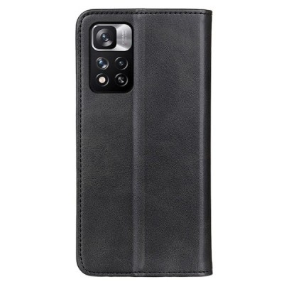 Xiaomi Redmi Note 11 Pro+ „Split“ juodas odinis atverčiamas dėklas - knygutė | Priedai.lt